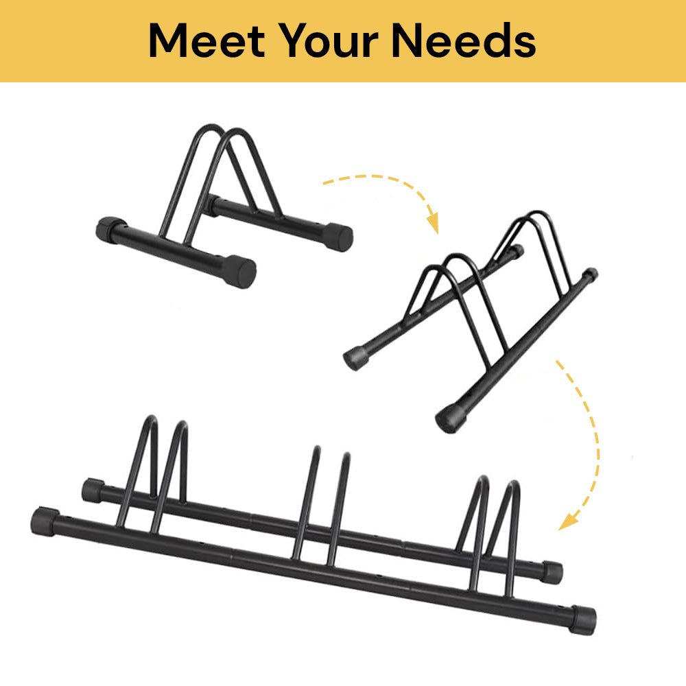 3 Bike Floor Parking Rack