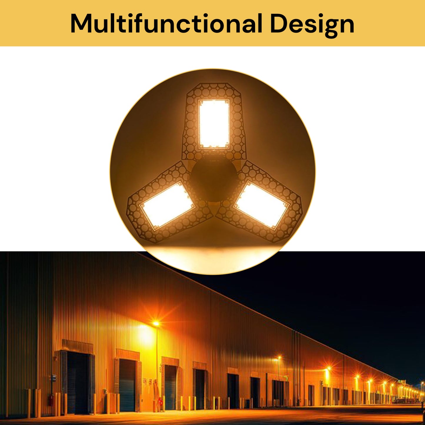 60W E27 Deformable LED Garage Light
