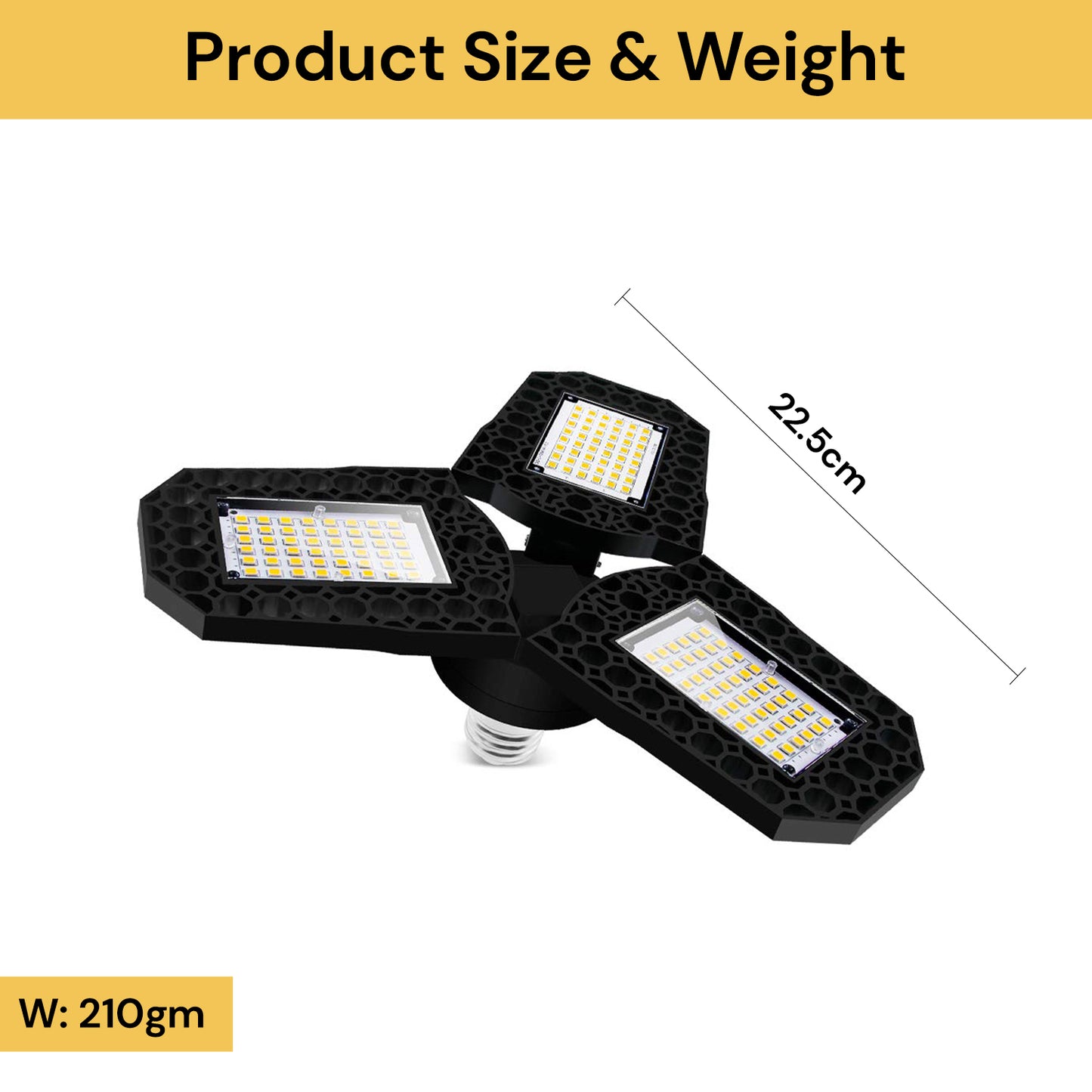 60W E27 Deformable LED Garage Light