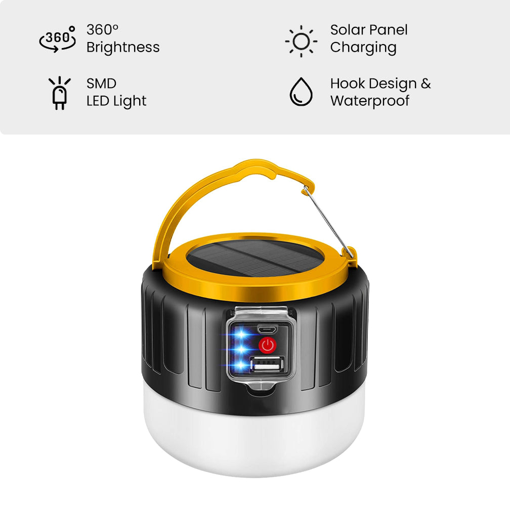 Solar Rechargeable Emergency LED Lantern