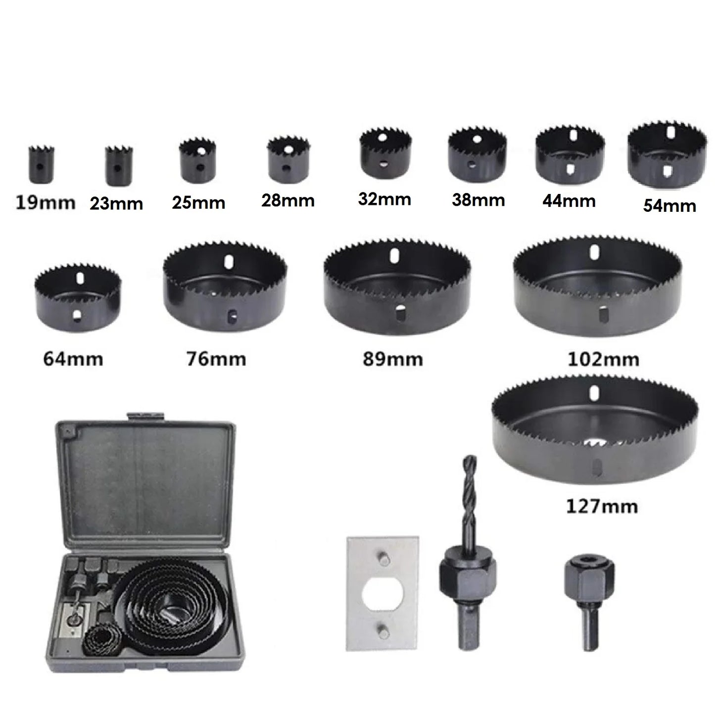16PCs HSS Hole Saw Drill Bit