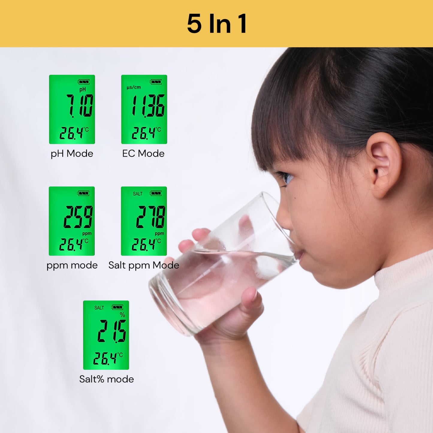 5 In 1 Water Quality Tester
