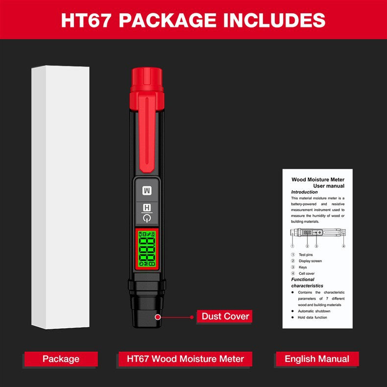 HT67 Digital Wood Moisture Meter