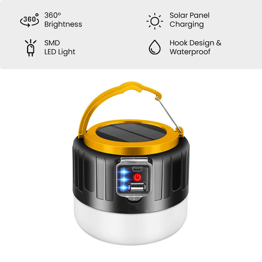 Solar Rechargeable Emergency LED Lantern