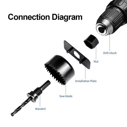 16PCs HSS Hole Saw Drill Bit
